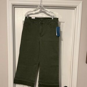 New Directions Dark Green Flare Jeans